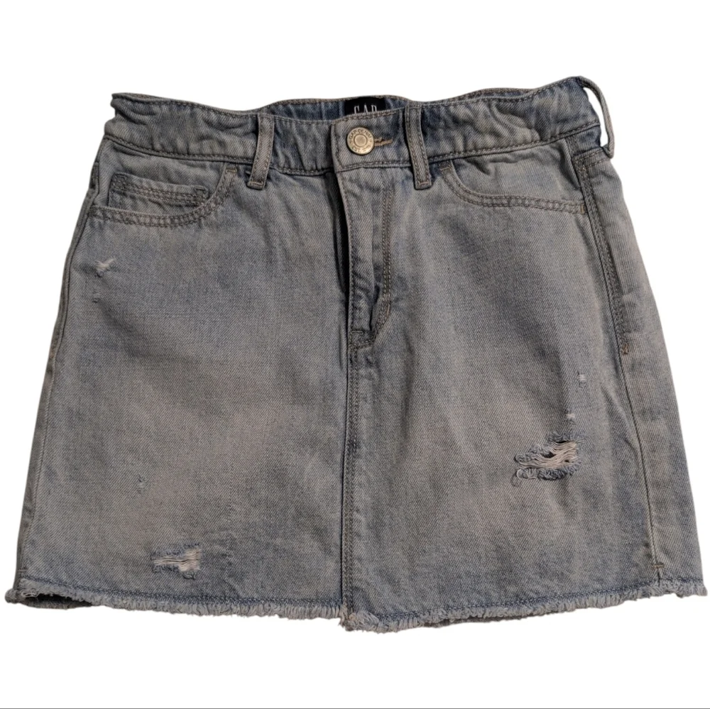 GAP Distressed Denim Mini Skirt